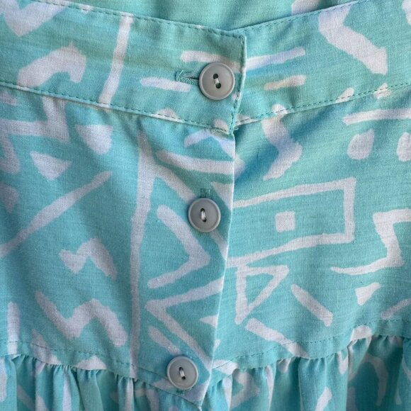 Richard Simmons Signatures Vintage Turquoise Button-Front Drop Waist Skirt 38 - Picture 5 of 9